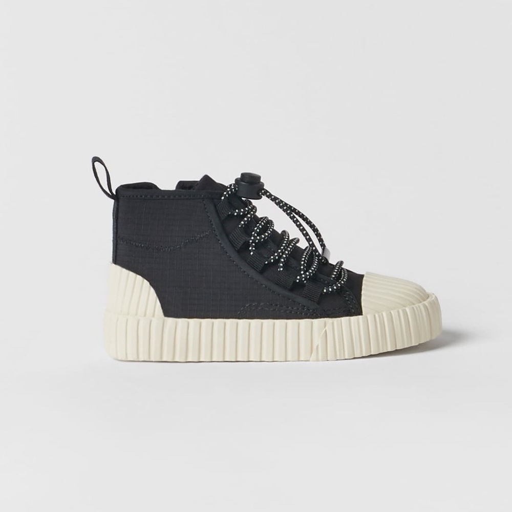 Zara BABY/ CONTRASTING HIGH TOP SNEAKERS - Picture 3 of 4